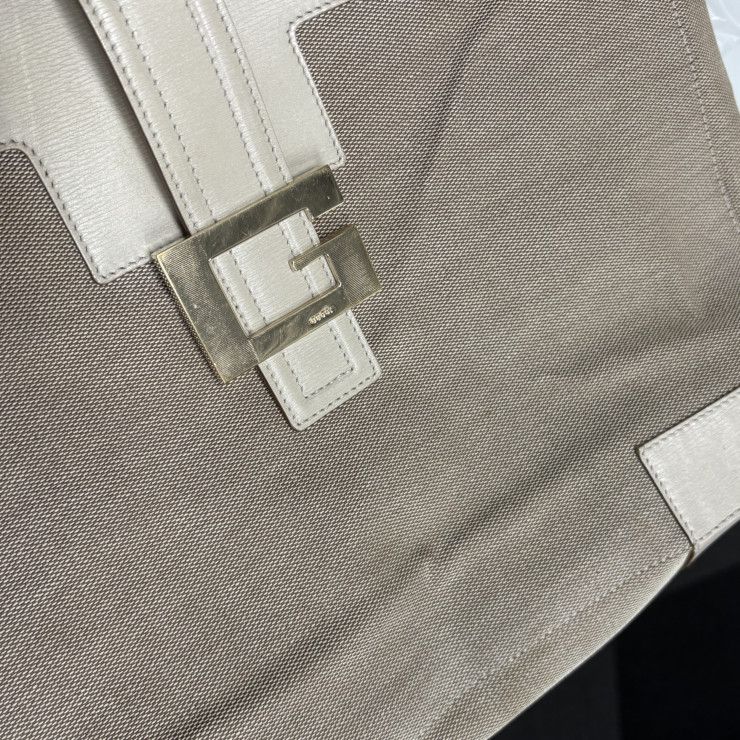 Gucci Handbag G Logo Tote Bag 002 1109 Beige Canvas And Leather — view 8