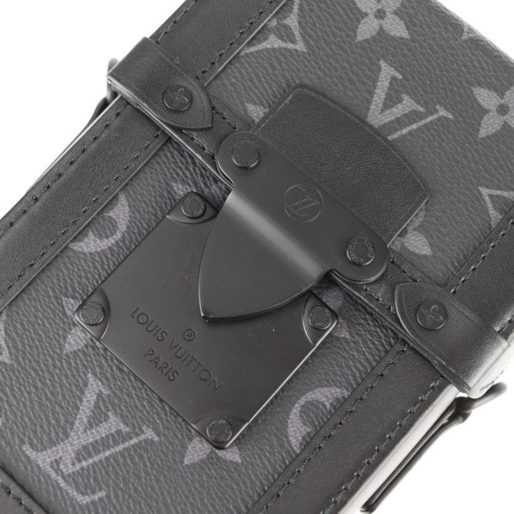 Louis Vuitton Vertical Trunk Wearable Wallet Shoulder Bag Leather Black — view 6