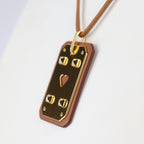 Hermes As De Coeur GM Necklace Vorsluft Gold Brownish Hardware Pendant — view 3
