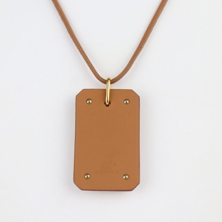 Hermes As De Coeur GM Necklace Vorsluft Gold Brownish Hardware Pendant — view 4