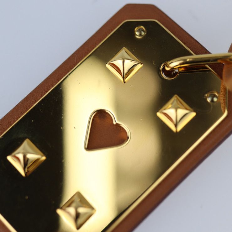 Hermes As De Coeur GM Necklace Vorsluft Gold Brownish Hardware Pendant — view 6