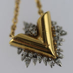 Louis Vuitton Collier Glory V Necklace Metal Rhinestone Gold Silver Viton — view 6