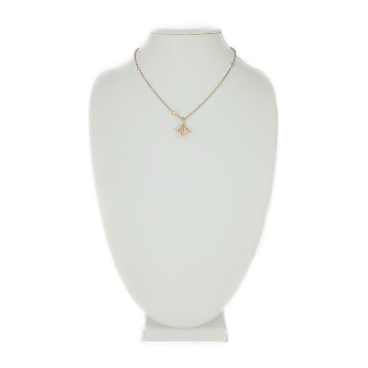Louis Vuitton Necklace Collier Twiggy Pointed Flower Gold Metal — view 9