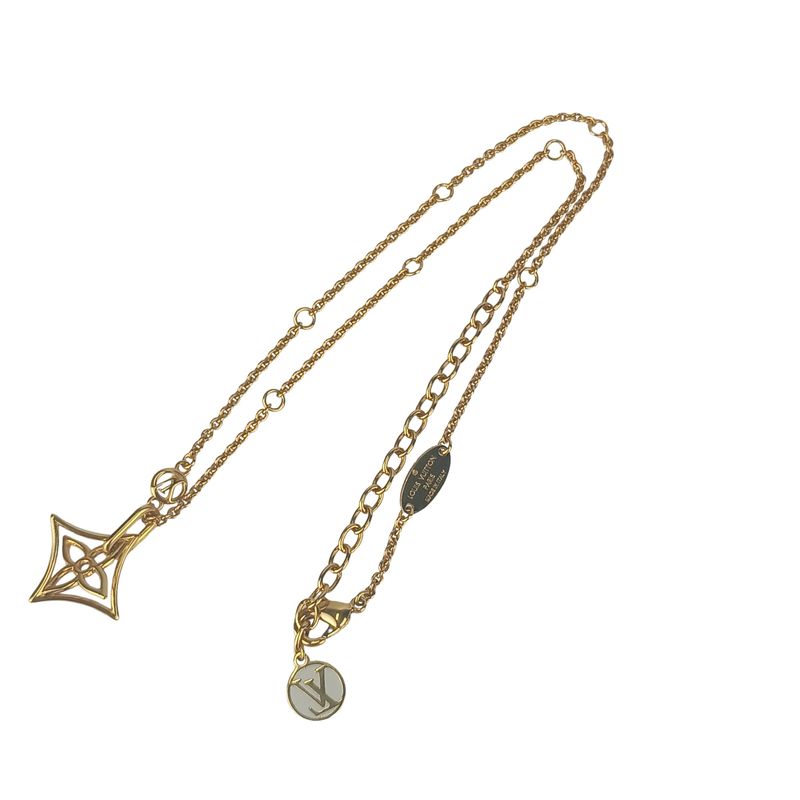 Louis Vuitton Necklace Collier Twiggy Pointed Flower Gold Metal — view 6