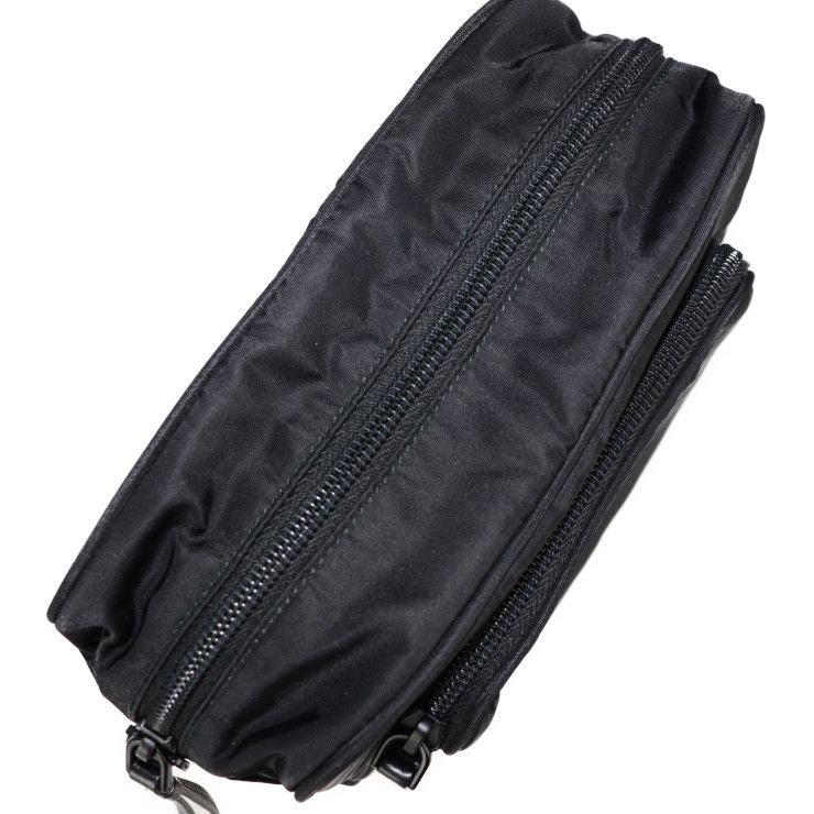 Prada Crossbody Bag Shoulder 1 Bh107 Nylon Leather Black 2-Way Pouch Logo — view 8