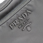 Prada Crossbody Bag Shoulder 1 Bh107 Nylon Leather Black 2-Way Pouch Logo — view 7