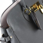 Louis Vuitton Mila MM Handbag Taurillon Leather Etan Grayish — view 6