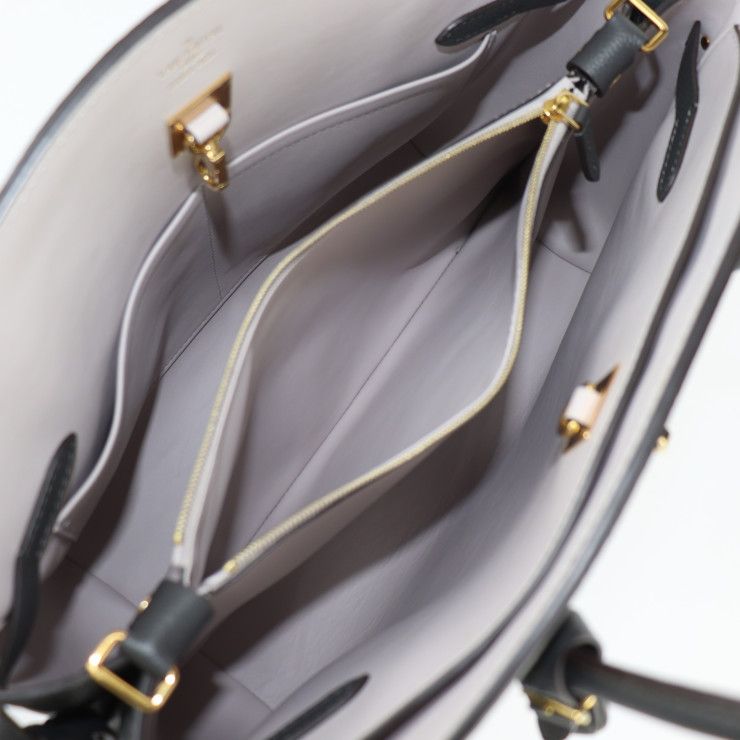 Louis Vuitton Mila MM Handbag Taurillon Leather Etan Grayish — view 8