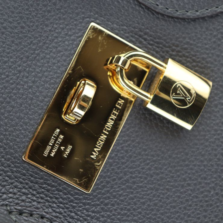 Louis Vuitton Mila MM Handbag Taurillon Leather Etan Grayish — view 7