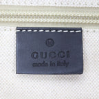 Gucci Shopping Bag Tote Canvas Leather Grayish Black Leopard Pattern — view 9