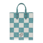 Louis Vuitton Sac Plat XS Shoulder Bag Leather Turquoise White Silver — view 3