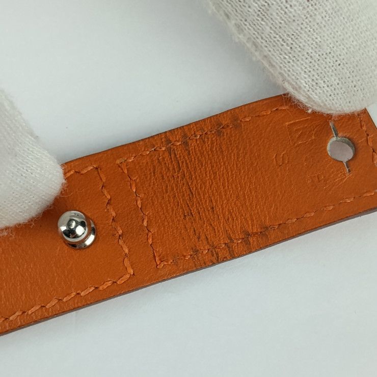 Hermes Bracelet Tonight Orange Silver Hardware Vorswith — view 7