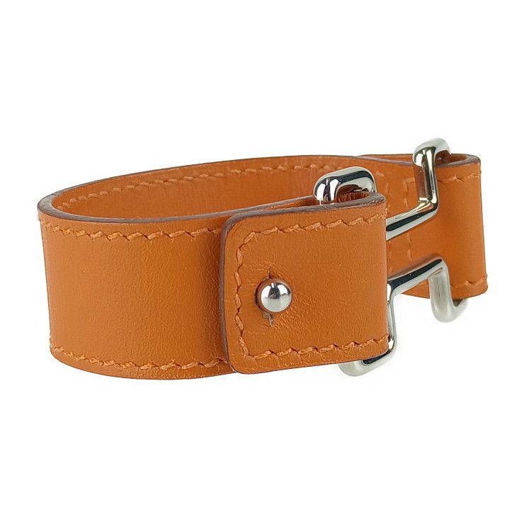 Hermes Bracelet Tonight Orange Silver Hardware Vorswith — view 3