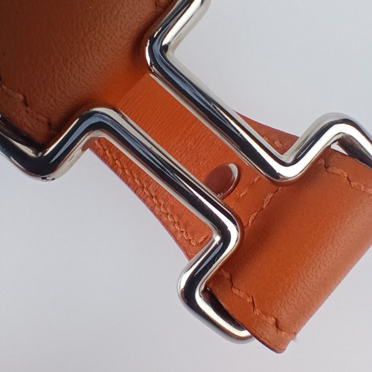 Hermes Bracelet Tonight Orange Silver Hardware Vorswith — view 6