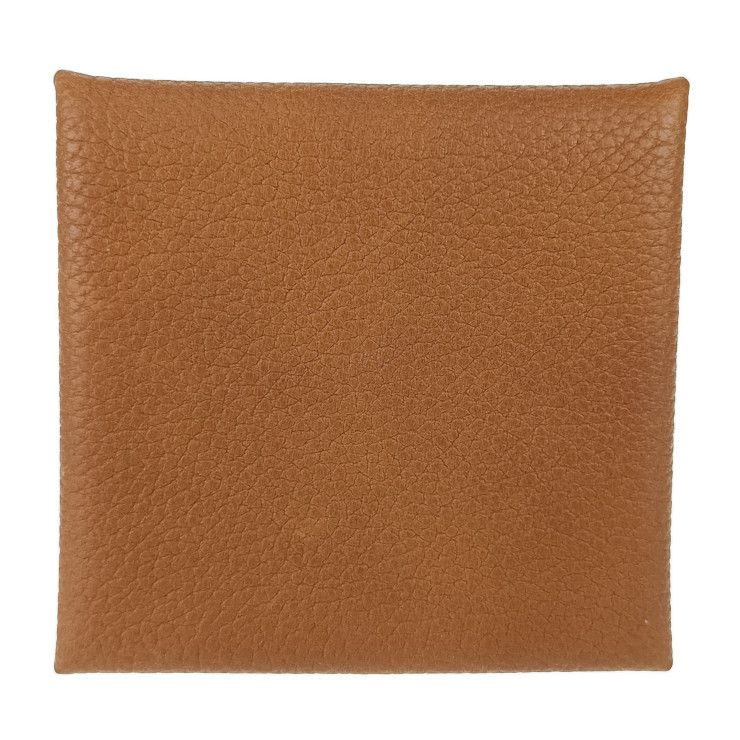 Hermes Bastia Coin Case Gold Brownish Evercolor Silver Hardware — view 3