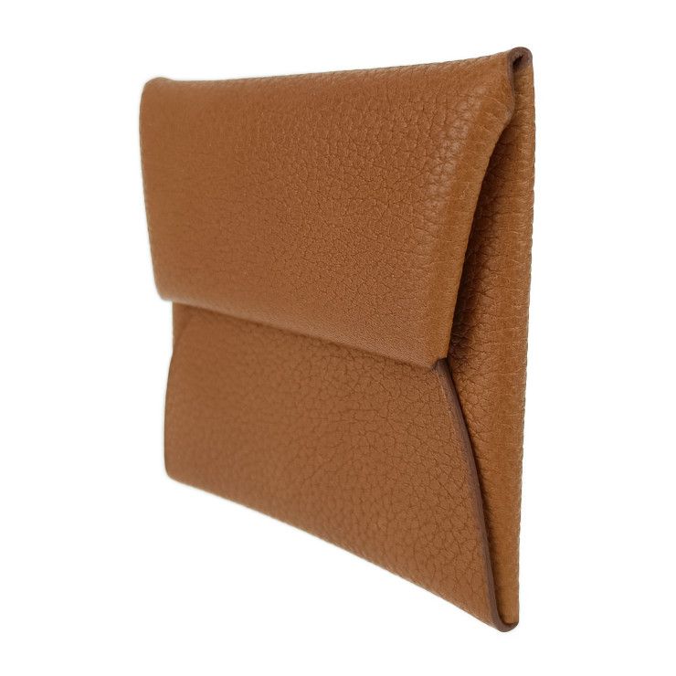 Hermes Bastia Coin Case Gold Brownish Evercolor Silver Hardware — view 2