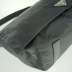 Prada Shoulder Bag Messenger 2 Vd013 Black Nylon Leather Flap — view 5