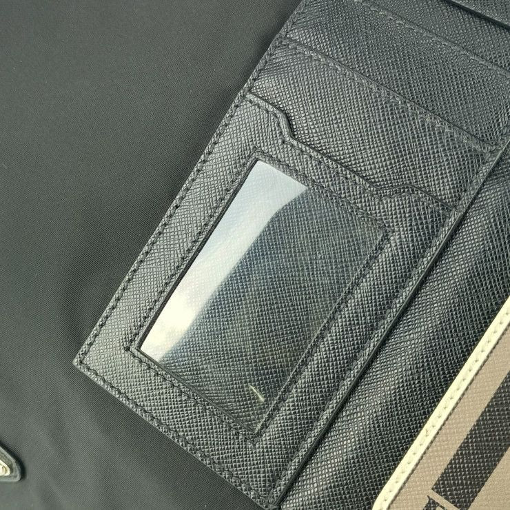 Prada Shoulder Bag Messenger 2 Vd013 Black Nylon Leather Flap — view 6