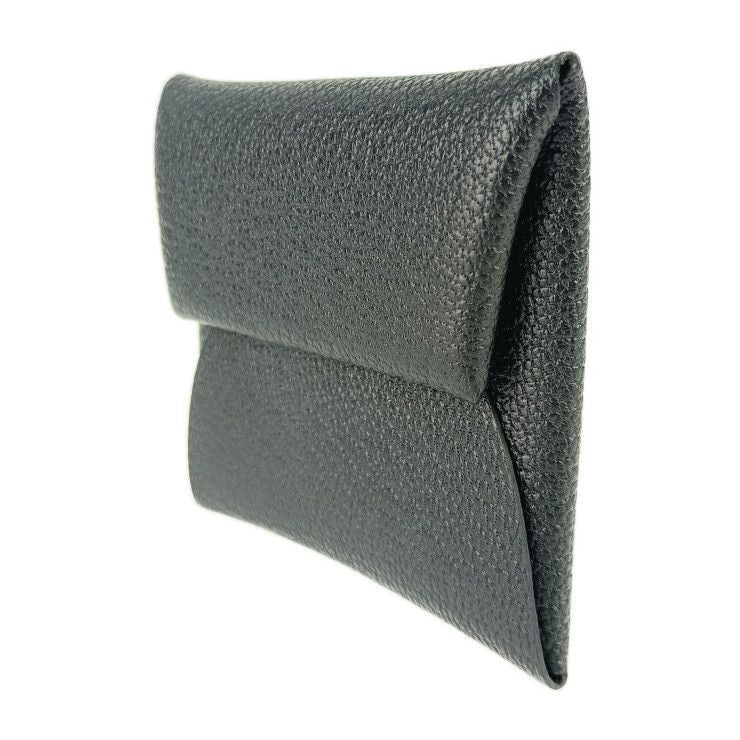 Hermes Bastia Coin Case Black Chevre Silver Hardware — view 2