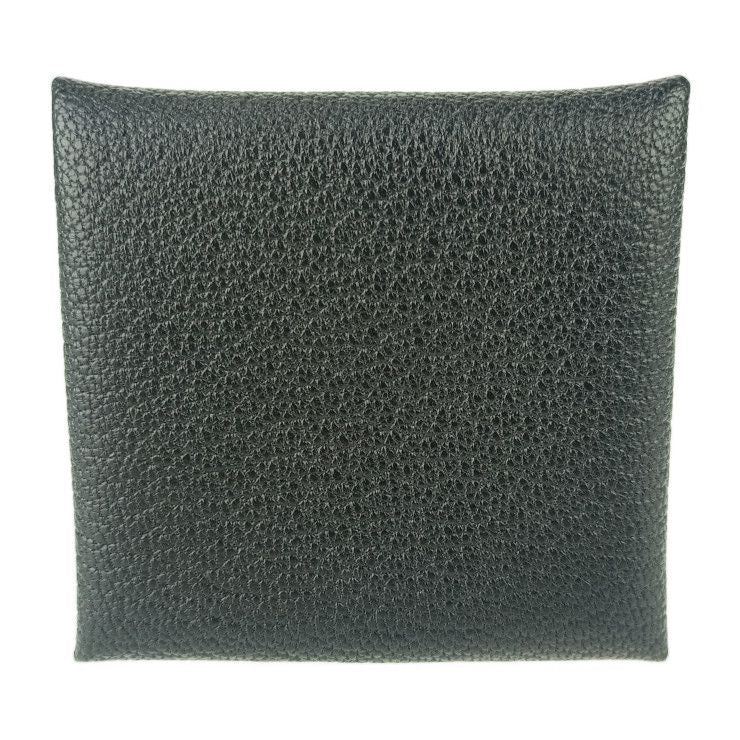 Hermes Bastia Coin Case Black Chevre Silver Hardware — view 3