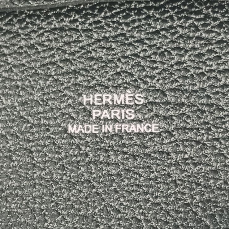 Hermes Bastia Coin Case Black Chevre Silver Hardware — view 9