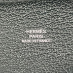 Hermes Bastia Coin Case Black Chevre Silver Hardware — view 9