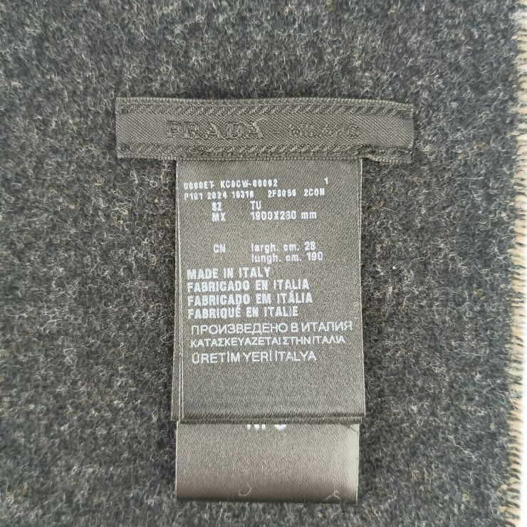 Prada Scarf Double Symbole Symbol 2 Fs056 Antracite Grey — view 4