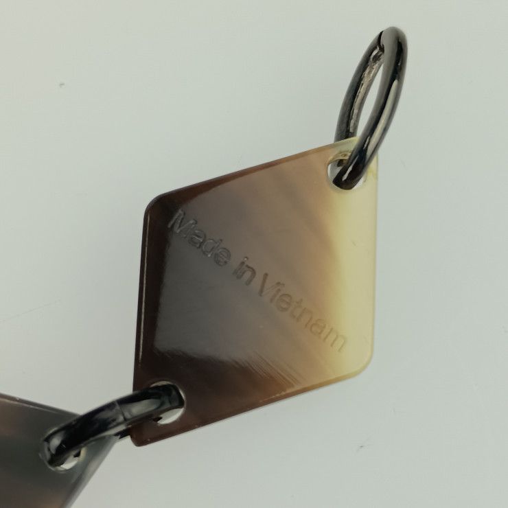 Hermes Deva Necklace Brown Bordeaux Buffalo Horn — view 7