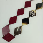 Hermes Deva Necklace Brown Bordeaux Buffalo Horn — view 5