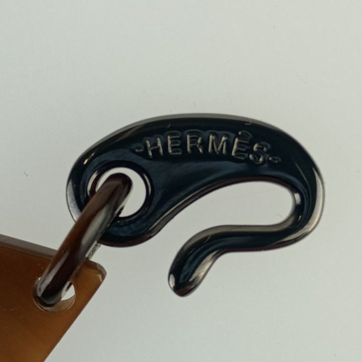 Hermes Deva Necklace Brown Bordeaux Buffalo Horn — view 8