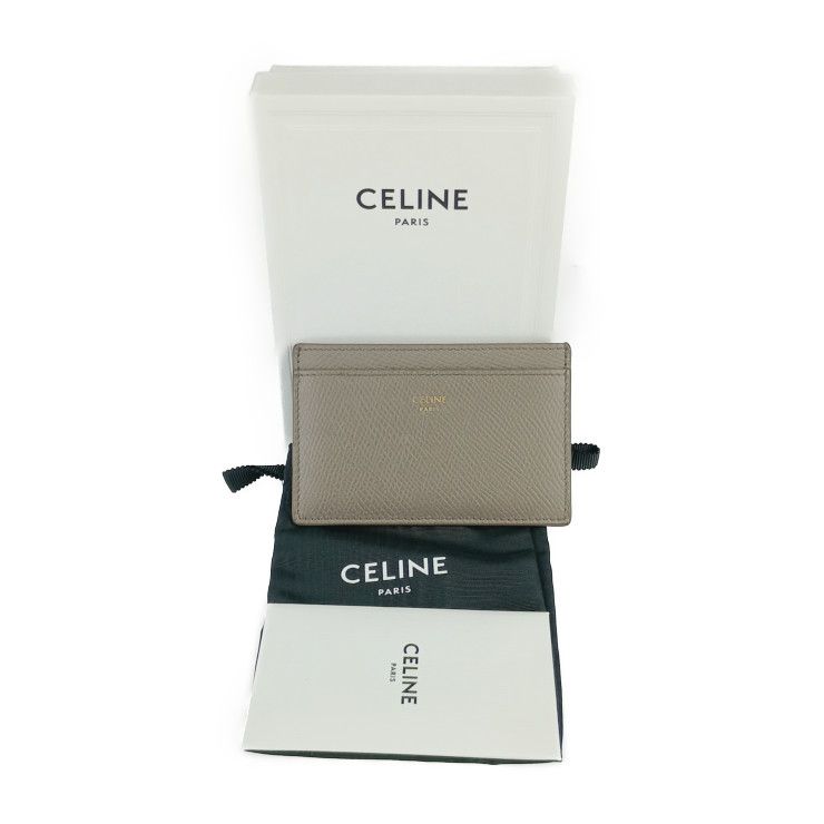 Celine Card Case Plain Holder 10 B703 bel.10 bl Gray Grained Calfskin — view 9