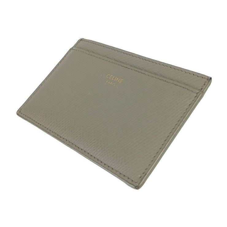 Celine Card Case Plain Holder 10 B703 bel.10 bl Gray Grained Calfskin — view 3