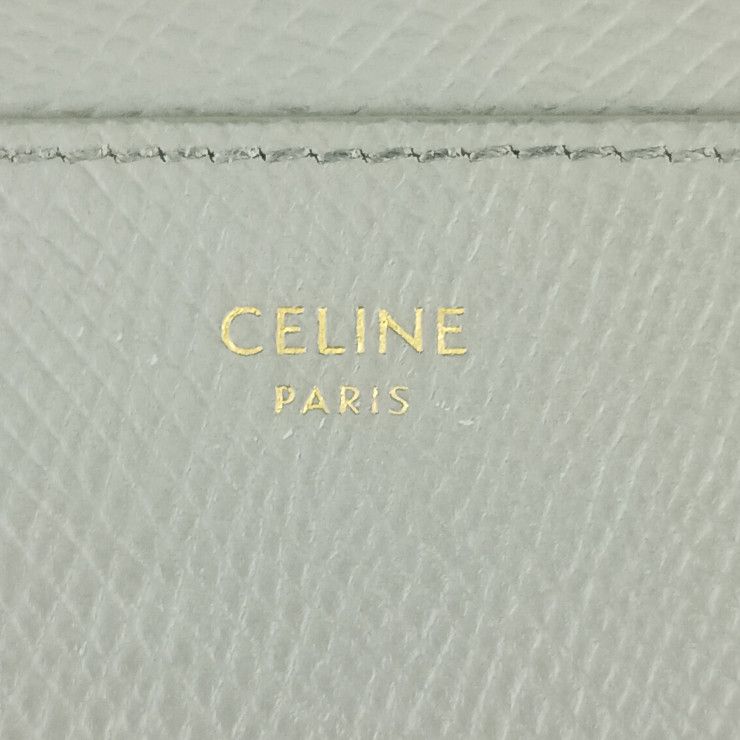 Celine Card Case Plain Holder 10 B703 bel.10 bl Gray Grained Calfskin — view 8