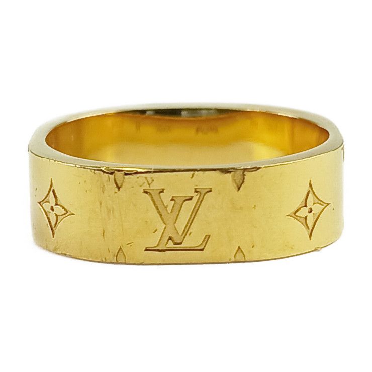 Louis Vuitton Ring Burg Nanogram Gold Silver Metal Lacquer Rhinestone — view 4