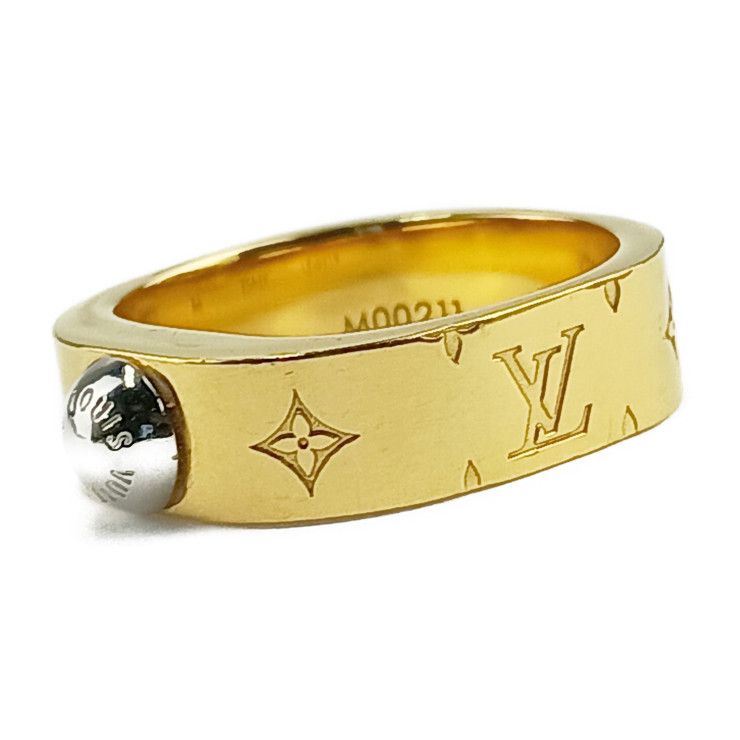 Louis Vuitton Ring Burg Nanogram Gold Silver Metal Lacquer Rhinestone — view 3
