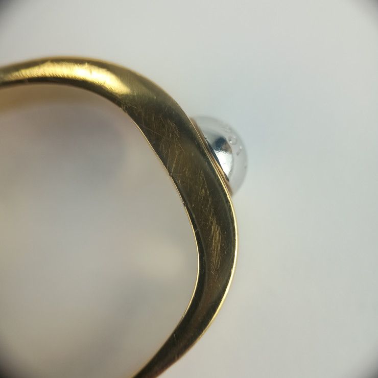 Louis Vuitton Ring Burg Nanogram Gold Silver Metal Lacquer Rhinestone — view 7