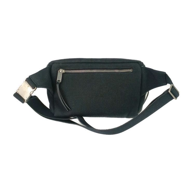 Saint Laurent Paris Waist Bag City Belt Black Canvas Leather Men — view 3
