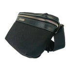 Saint Laurent Paris Waist Bag City Belt Black Canvas Leather Men — view 2