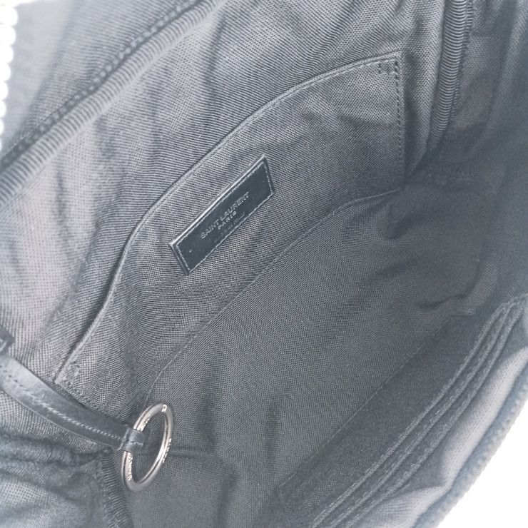 Saint Laurent Paris Waist Bag City Belt Black Canvas Leather Men — view 8