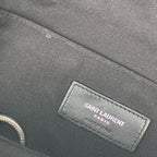 Saint Laurent Paris Waist Bag City Belt Black Canvas Leather Men — view 9