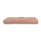 Prada Long Wallet 1 Ml506 Pink Saffiano Leather Round Zipper — view 4