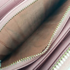 Prada Long Wallet 1 Ml506 Pink Saffiano Leather Round Zipper — view 8