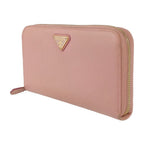 Prada Long Wallet 1 Ml506 Pink Saffiano Leather Round Zipper — view 2