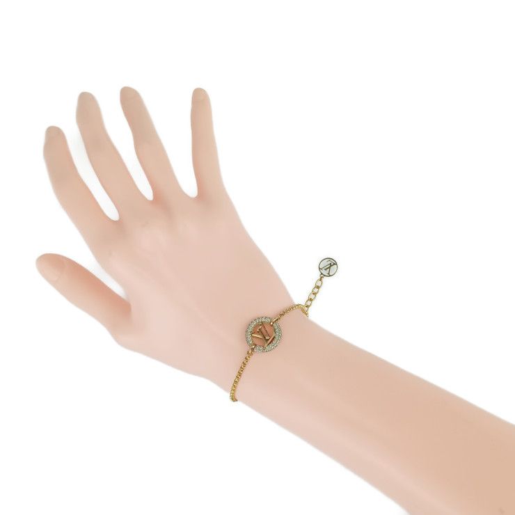 Louis Vuitton Bracelet Louise By Knight Gold Metal Rhinestone — view 8