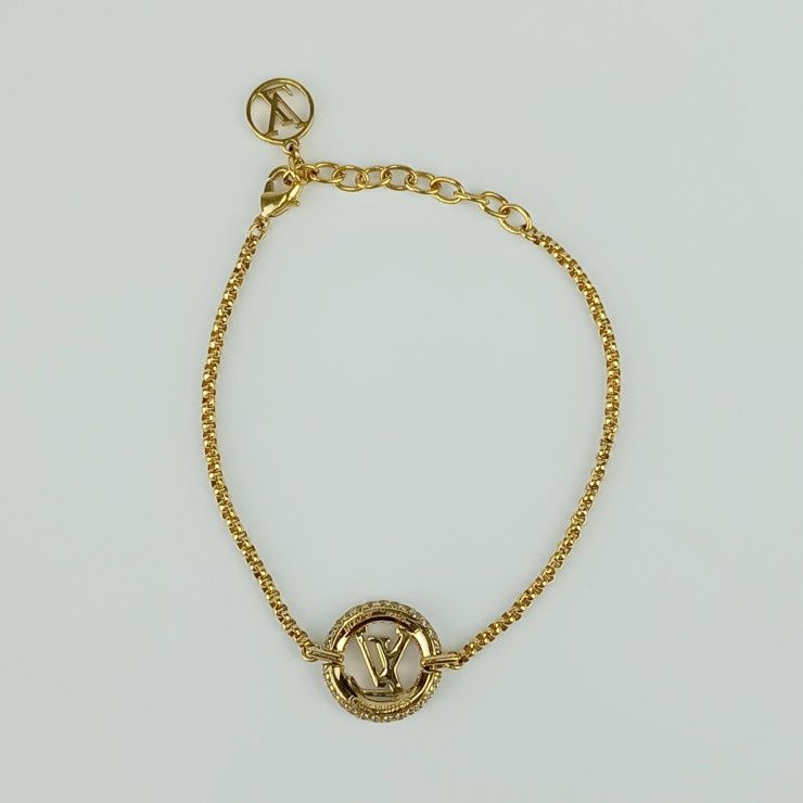 Louis Vuitton Bracelet Louise By Knight Gold Metal Rhinestone — view 4