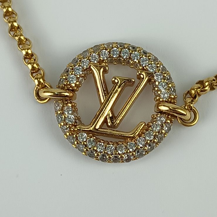 Louis Vuitton Bracelet Louise By Knight Gold Metal Rhinestone — view 5