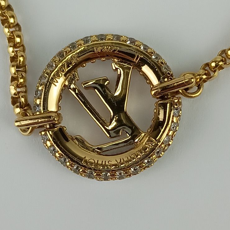 Louis Vuitton Bracelet Louise By Knight Gold Metal Rhinestone — view 6