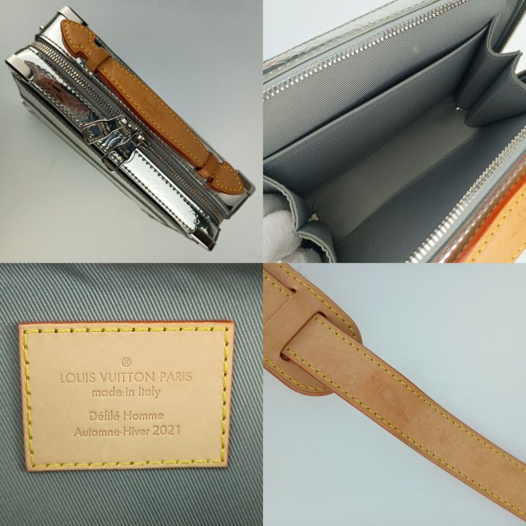 Louis Vuitton Shoulder Bag Monogram Mirror Handle Soft Trunk Silver — view 7