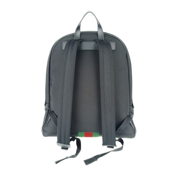 Gucci Backpack Sherry Line Black Silver Hardware Canvas — view 3