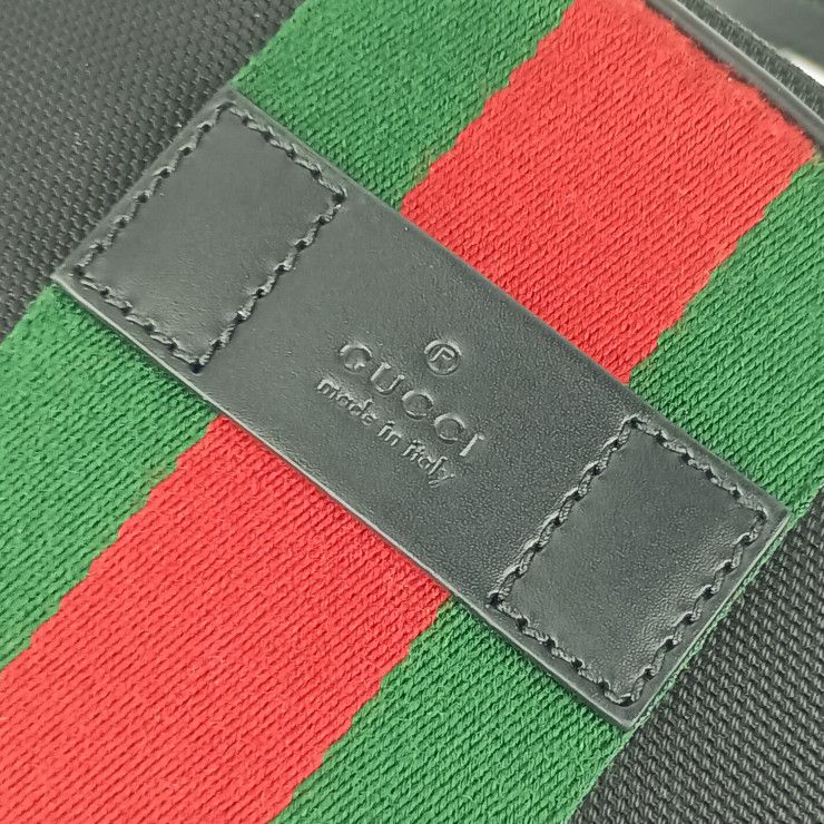 Gucci Backpack Sherry Line Black Silver Hardware Canvas — view 6